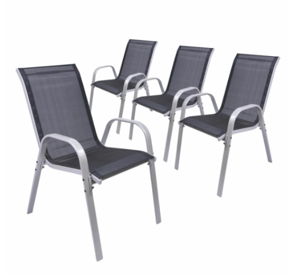 Rakásolható kerti székek 4 db szett
