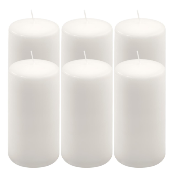 Paraffin gyertya 15 cm 65 óra égési idő 6 db fehér
