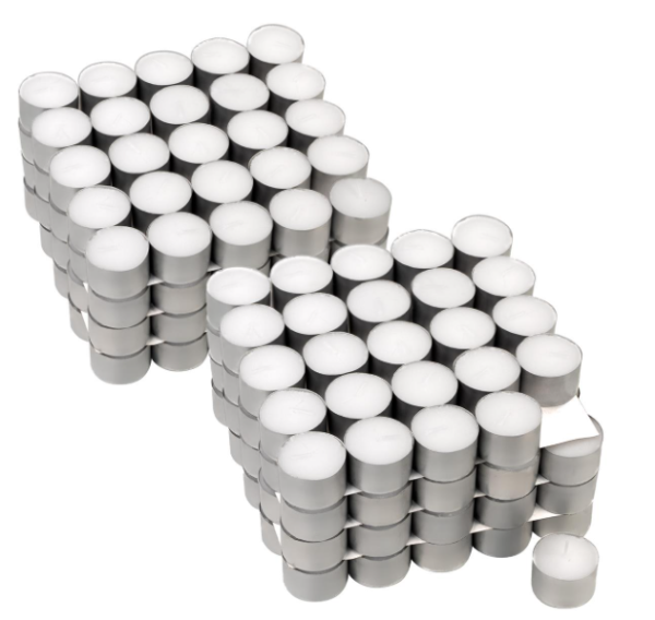 Fehér teamécses gyertyák 8 órás égési idő 200 db