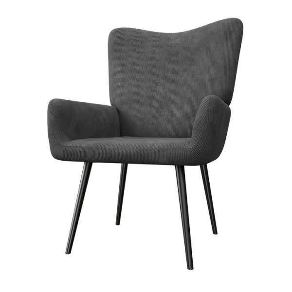 Kordbársony karosszék kényelmes szürke