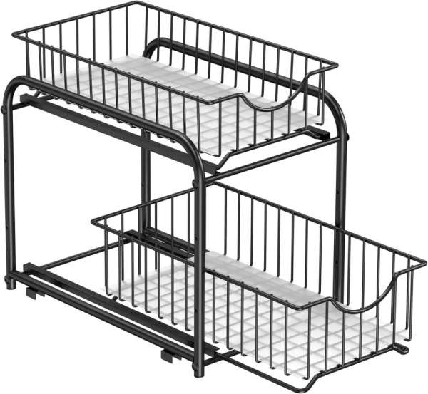 Rendszerező szekrénybe 2 szintes kihúzható kosárral fém