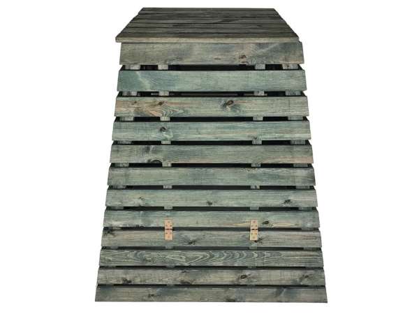 Fa komposztáló 1040 L piramis zöld