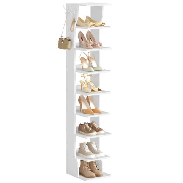 Cipősszekrény akasztókkal  9 polccal 26,5 x 30 x 147 cm