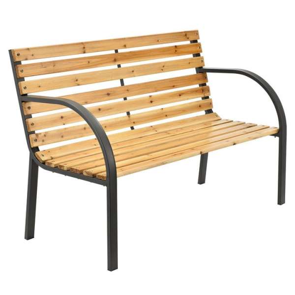 Kerti pad 120 cm fa/acél 2 személyes