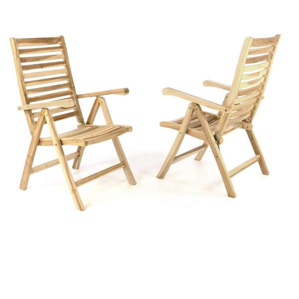 DIVERO Kerti szék összecsukható állítható 2 db