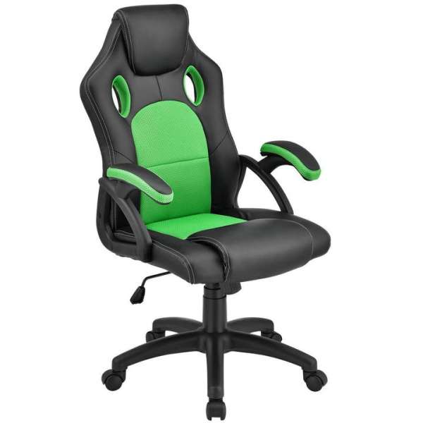 Ergonomikus irodai szék fekete/zöld állítható