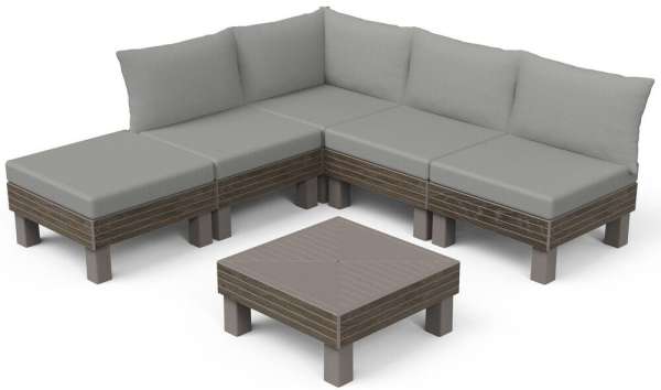 Kerti műanyag bútor garnítúra  ELEMENTS SIGNATURE barna