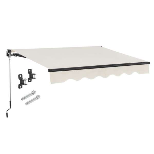 Kültéri napellenző 250x200 cm állítható dőlésszög bézs szín