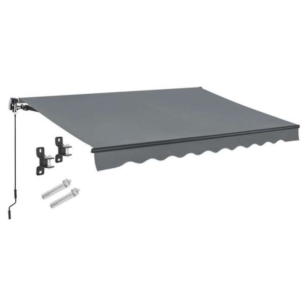 Kültéri napellenző 350x300 cm  állítható dőlésszög szürke