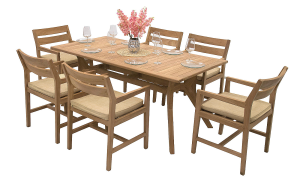 Teak kerti elrendezés WINSTON 1+6