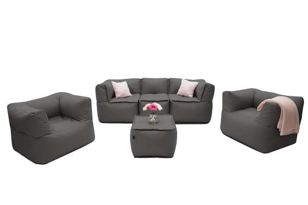 MODULTEX textil moduláris készlet 5 személyes (szürke-barna)