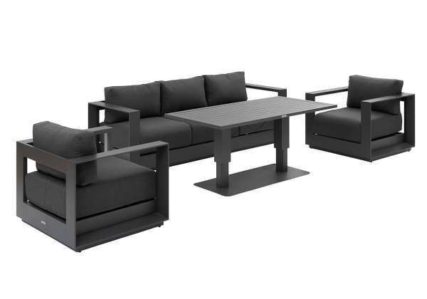 Alumínium készlet 5 személyes MADRID NEW (antracit)