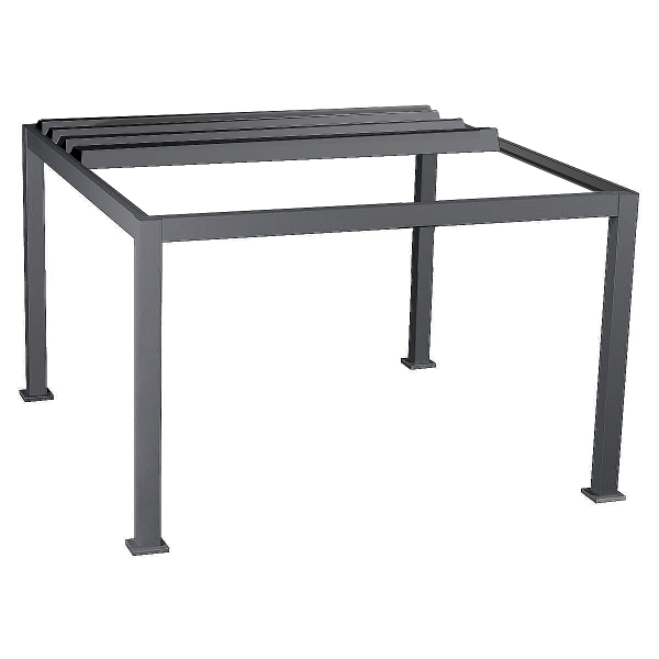 Kerti alumínium pavilon behúzható tetővel MEGAN 4x3 m (grafitszürke)