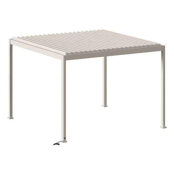 Kerti alumínium pavilon elektromos MEGAN 4x3 m (elefántcsont)