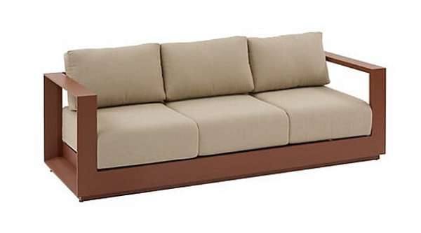 Alumínium 3 személyes pad MADRID (mahagóni)