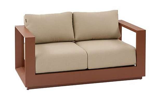 Alumínium kétszemélyes pad MADRID (mahagóni)