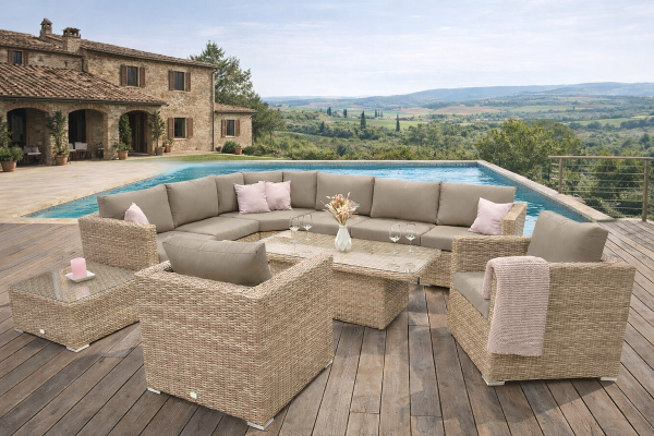 Rattan variálható ülőgarnitúra MALIBU 8 fő részére (cappuccino)