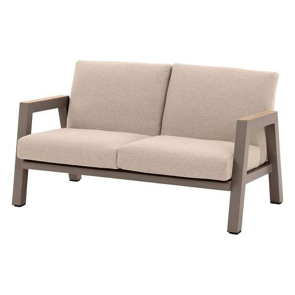 Alumínium kétszemélyes pad HELIOS (szürkésbarna)