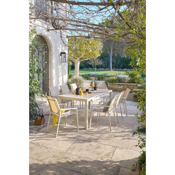 VANCOUVER alumínium étkezőgarnitúra 1+8 (elefántcsont)