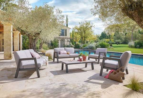 HELIOS alumínium szett 7 főre (szürkésbarna)