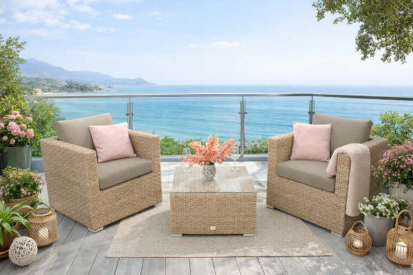 Rattan variálható szett MALIBU 2 fő részére (cappuccino)