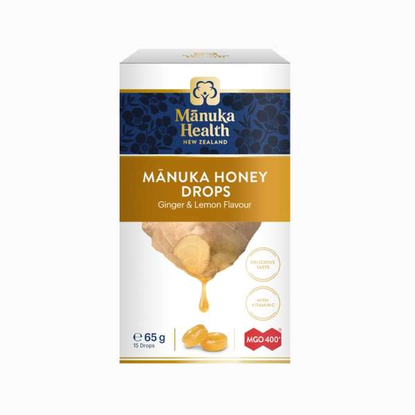 Manuka Health Manuka MGO™400+ gyömbéres-citromos cukorkák, 65 g