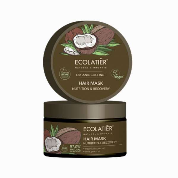 EcoLatier Organic Kókusz hajmaszk – táplálja és regenerálja a hajat – 250 ml