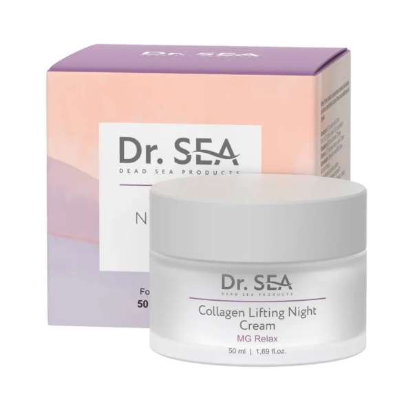 Kollagén éjszakai krém lifting hatással és E-vitaminnal - 50 ml - Dr. Sea