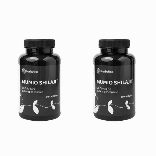 Kedvezményes szett: 2 x Shilajit – tisztított prémium mumio (500 mg) – 80 kapszula – Herbatica