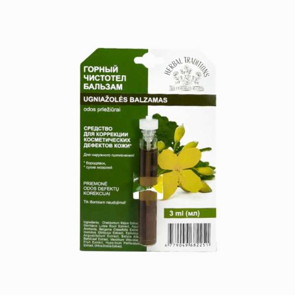 Hegyi fecskefű - elixír szemölcsök ellen - 3 ml - Herbal Traditions