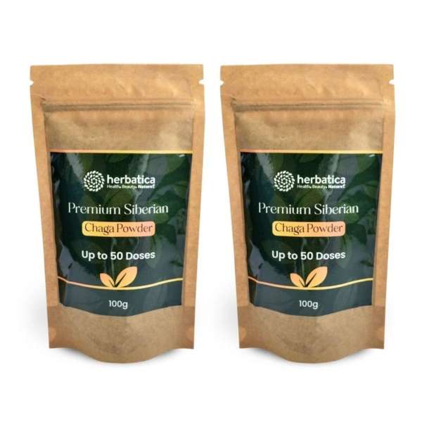 Akciós készlet: 2x Prémium szibériai Chaga 100% por - 100g - Herbatica