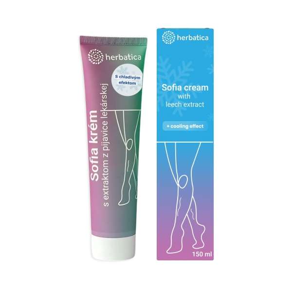 Sofia vénakrém orvosi piócával és vadgesztenyével, hűsítő hatással - 150 ml - Herbatica