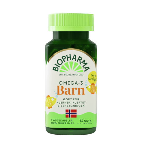 HLH BioPharma Omega 3 detské žuvacie kapsule 144 kapsúl