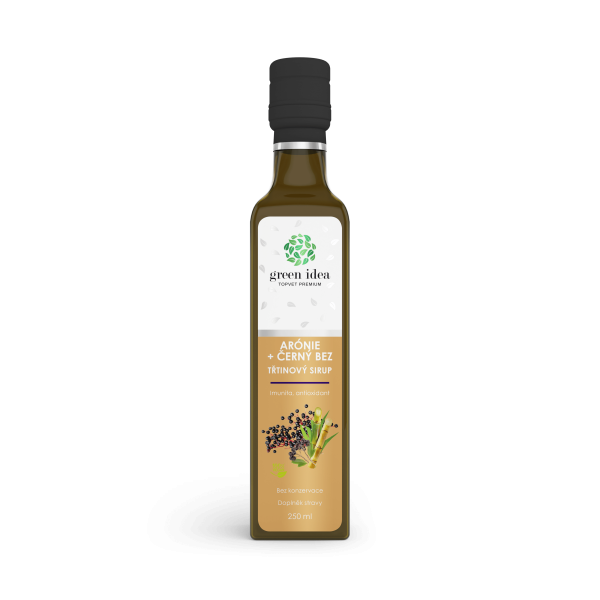 Arónia + fekete bodza szirup nádcukorral 250 ml - Green idea