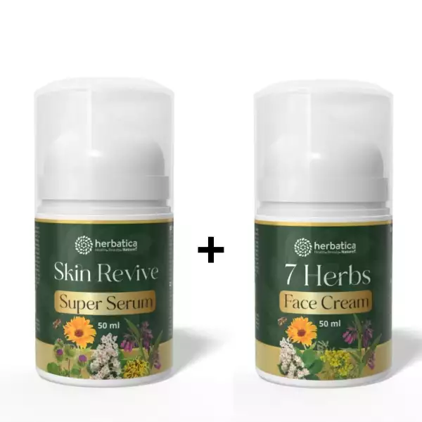 Herbatica Kedvezményes csomag: Anti-Age Duo – Skin Revive SuperSerum + 7 Herbs Face Cream
