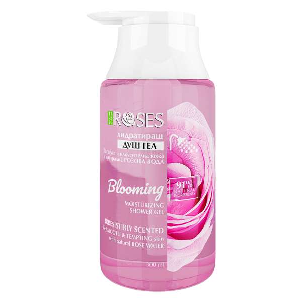 BLOOMING hidratáló természetes tusfürdő rózsavízzel 300 ml - NATURE OF AGIVA