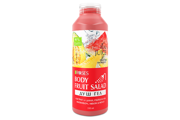 FRUIT SALAD természetes tusfürdő görögdinnyével, sárgadinnyével és mézzel 330 ml - NATURE OF AGIVA