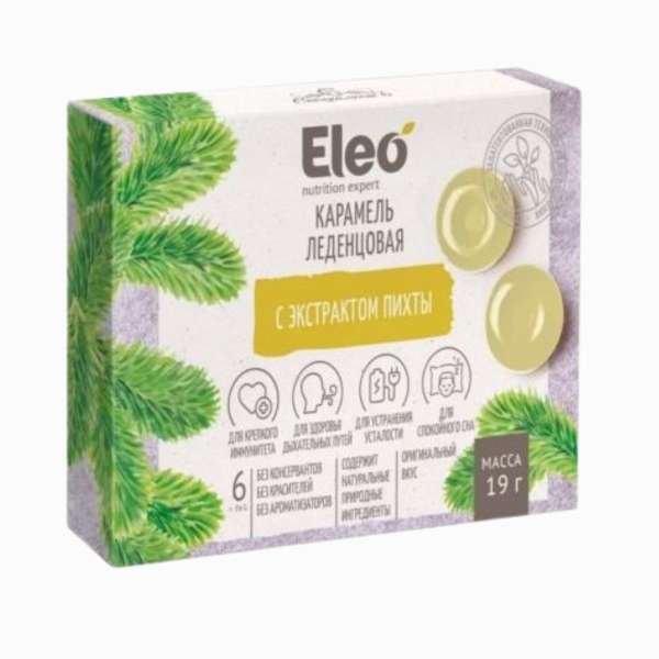 ELEO karamellcukorkák jegenyefenyő-kivonattal - 6 db/19 g