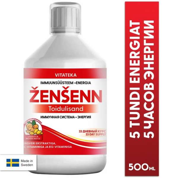 Vitateka vitaminos gyógynövényes ital – ginzeng, eleuthero és gyömbér – 500 ml
