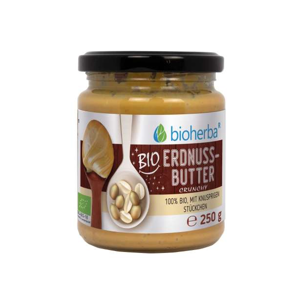 100% bio crunchy mogyoróvaj – 250 g – Bioherba