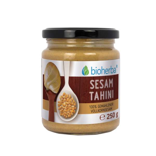 100% szezámos tahini őrölt teljes kiőrlésű szezámból – 250 g – Bioherba
