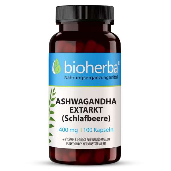 Ashwagandha kivonat (Withania somnifera) 400 mg - 100 kapszula - Bioherba