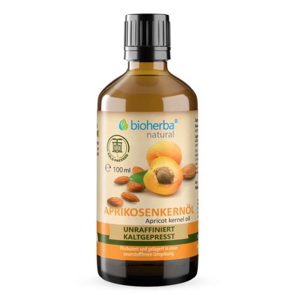 Hidegen sajtolt sárgabarackmag-olaj - 100 ml - Bioherba