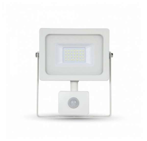 LED reflektor 20W mozgásérzékelővel MelegFehér 3000 Kelvin, 1850 lumen IP65 2 év garancia