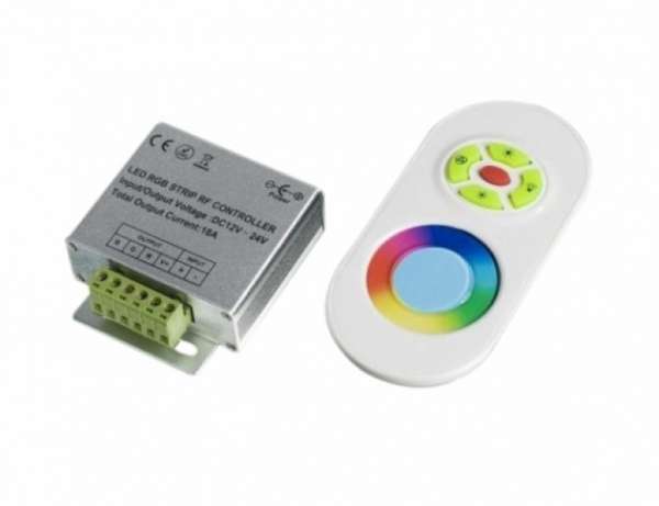 LED vezérlő távirányítóval RGB 216W rádiós, érintős fehér 2 év garancia