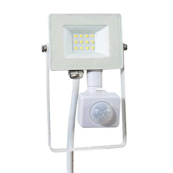 LED reflektor 10W mozgásérzékelővel MelegFehér 3000 Kelvin, 1200lumen, IP65 2 év garancia