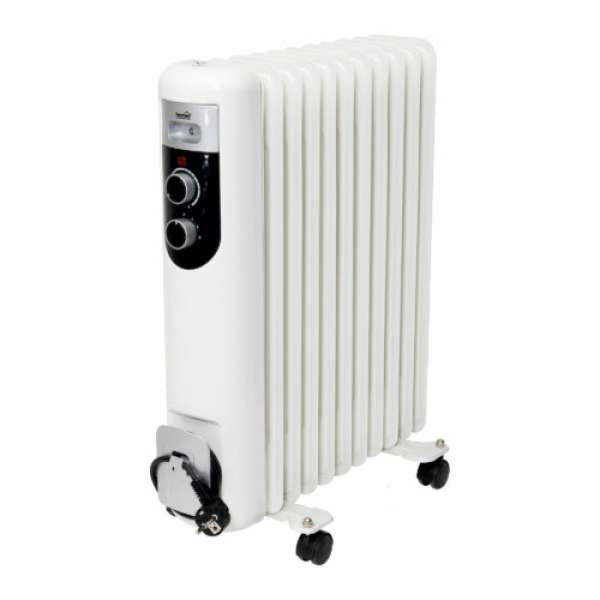 Olajradiátor fehér 11 tagú elektromos 800W/1200W/2000W