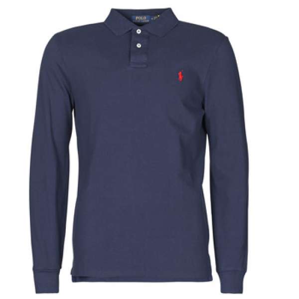 Hosszú ujjú galléros pólók Polo Ralph Lauren POLO AJUSTE DROIT EN COTON BASIC MESH LOGO PONY PLAYER