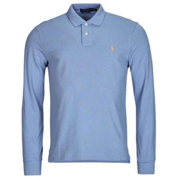 Hosszú ujjú galléros pólók Polo Ralph Lauren POLO COUPE DROITE EN COTON BASIC MESH
