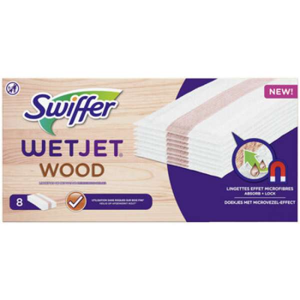 Cipőápolók Swiffer Wet Jet Wood Microfiber Effect Wipes Refills